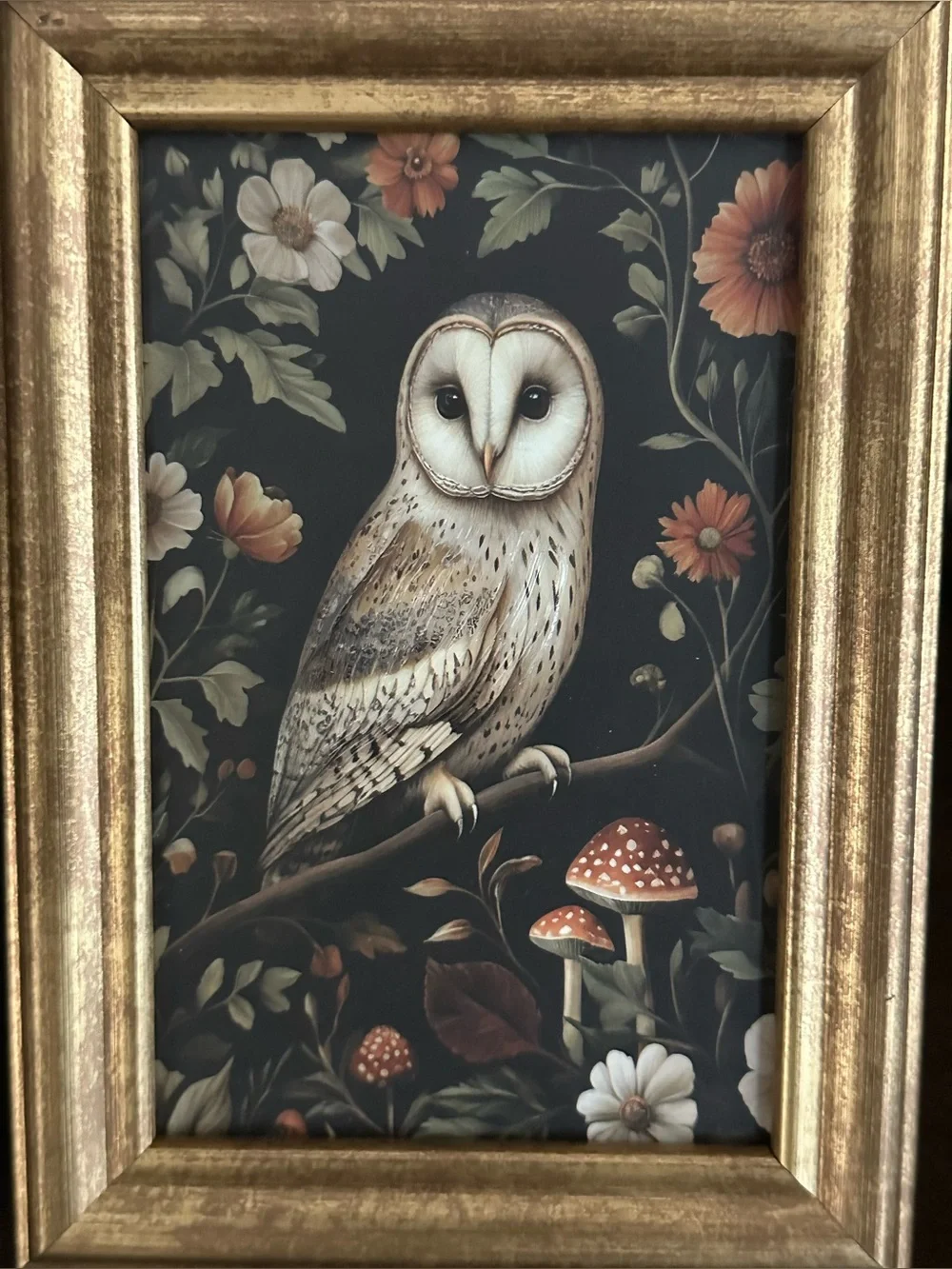 Woodland Animals Fall Leaves Flowers Owl Fox Wood Decor Frame Pictures